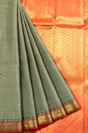 Pewter Grey Handloom Kanjivaram Silk Saree 10069163
