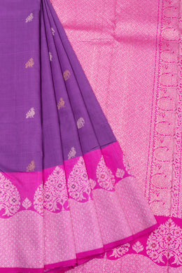 Purple Handloom Kanjivaram Silk Saree 10070642