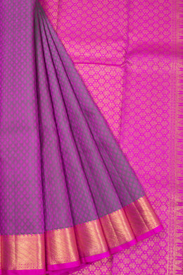 Purple Handloom Kanjivaram Silk Saree