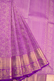 Purple Handloom Kanchipuram Pure Zari Saree 10072866