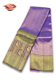 Majorelle Blue Ethirmarai Bridal Kanjivaram Pure Zari Silk Saree 10074749