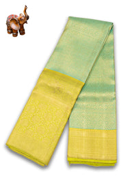 Mint Green Bridal Kanjivaram Pure Silk with Silver Zari Saree 10074752