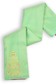  Turquoise Green Kanjivaram Silk Saree 10075613