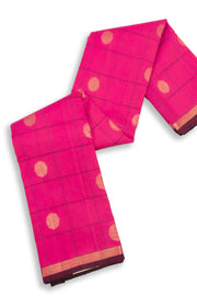  Electric Pink Kanjivaram Silk Saree 10075617