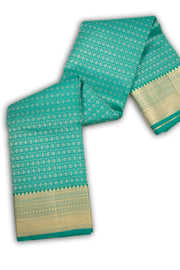  Myrtle Green Monotone Kanjivaram Silk Saree 10075618