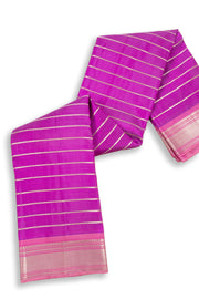 Barney Purple Korvai Kanjivaram Silk Saree 10075627