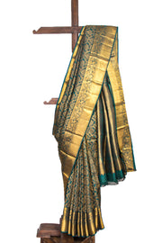 Green Brocade Kanjivaram Pure Silk Saree 10076162