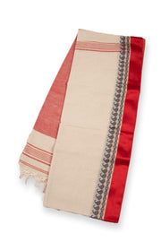 Cream Shantipur Tant Bengal Cotton Saree 10074965