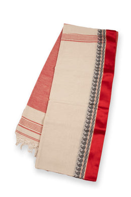 Cream Shantipur Tant Bengal Cotton Saree 10074965