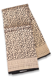 Black Handloom Banarasi Katan Silk Saree 10074259