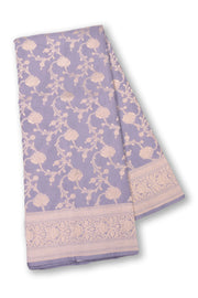 Grey Handloom Banarasi Katan Silk Saree 10074260