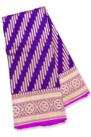 Purple Handloom Banarasi Katan Silk Saree 10074261