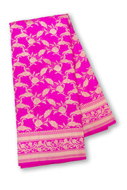 Pink Handloom Banarasi Katan Silk Saree 10074262