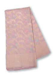 Lavender Handloom Banarasi Katan Silk Saree 10074264