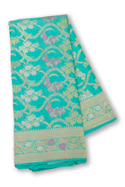 Blue Handloom Banarasi Meenakari Katan Silk Saree 10074265