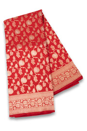 Red Handloom Banarasi Katan Silk Saree 10074268