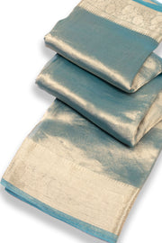 Blue Banarasi Tissue Silk Saree 10074278