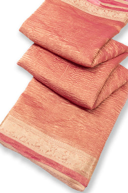 Pink Banarasi Tissue Silk Saree 10074282
