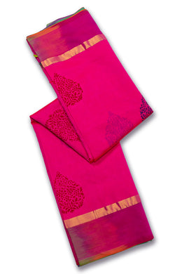 Magenta south silk cotton saree 10073543