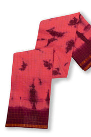Pink Handcrafted Sungudi Cotton Saree 10074461