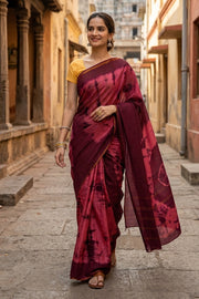 Pink Handcrafted Sungudi Cotton Saree 10074461