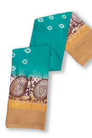 Blue Handcrafted Sungudi Cotton Saree 10074464