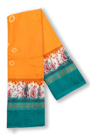 Yellow Handcrafted Sungudi Cotton Saree 10074465