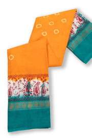 Yellow Handcrafted Sungudi Cotton Saree 10074465