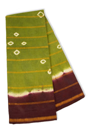 Green Handcrafted Sungudi Cotton Saree 10074935