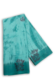 Blue Handcrafted Sungudi Cotton Saree 10074936