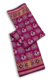 Magenta Patola Printed Silk Cotton Saree 10074941