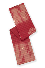 Red Handcrafted Sungudi Cotton Saree 10077103