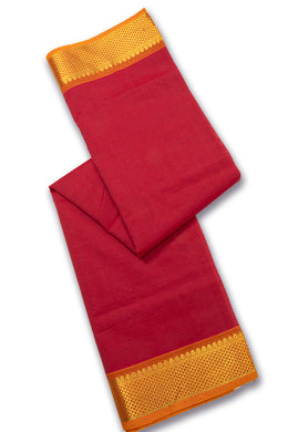 Maroon South Silk Cotton Saree 10073547