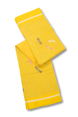 Yellow Chanderi Silk Cotton Saree 10075376