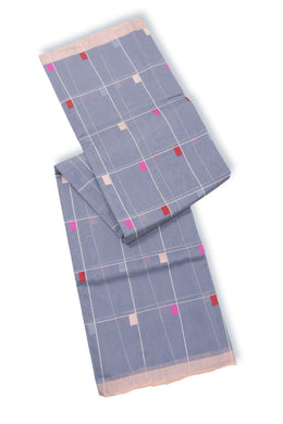 Grey Chanderi Silk Cotton Saree 10075379