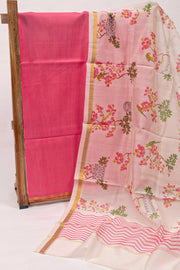 Pink Chanderi Silk Cotton 2 Piece Salwar Suit Material 10075395