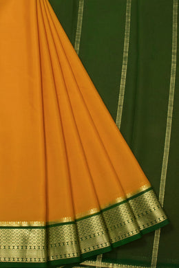 Mango Yellow Mysore Crepe Silk Saree - Avishya