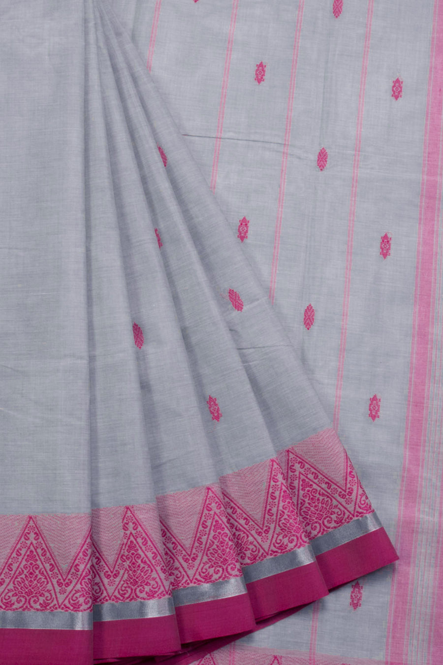 Cloud Grey Handloom Kanchi Cotton 10070030 - Avishya