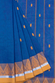 Blue Handloom Chettinad Cotton Saree 10072596