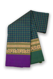 Green Handloom Chettinad Cotton Saree Without Blouse 10075063