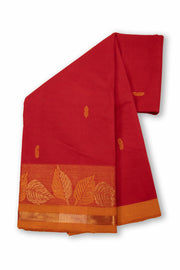 Red Handloom Chettinad Cotton Saree 10075074