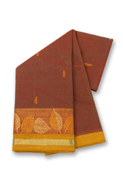 Maroon Handloom Chettinad Cotton Saree 10075075