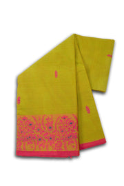 Green Handloom Chettinad Cotton Saree 10075083