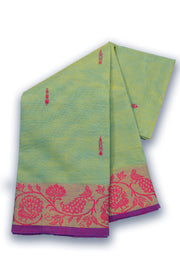 Green Handloom Chettinad Cotton Saree 10075086