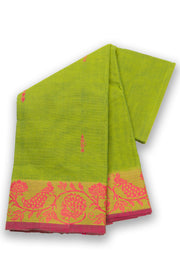 Green Handloom Chettinad Cotton Saree 10075090