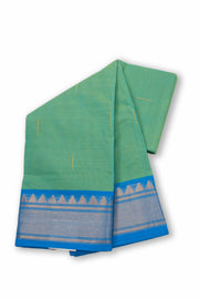 Blue Handloom Chettinad Cotton Saree 10075093