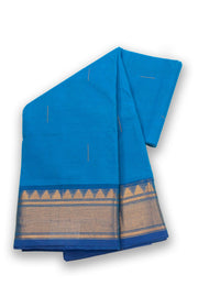 Blue Handloom Chettinad Cotton Saree 10075095