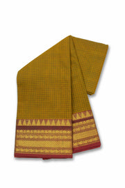 Green Handloom Chettinad Cotton Saree 10075099