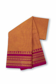 Orange Handloom Chettinad Cotton Saree 10075100