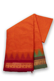 Orange Handloom Chettinad Cotton Saree 10075102